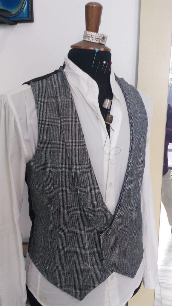 Bespoke vest by Vito Randazzo close to completion