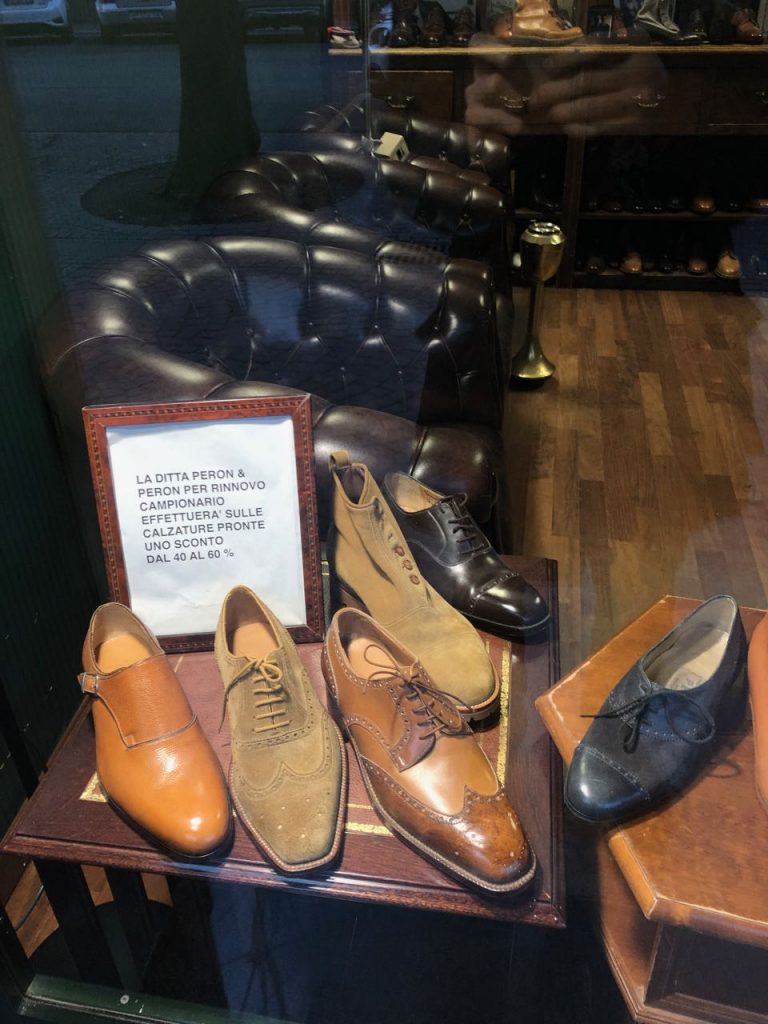 Peron & Peron sample shoes. Photo credit: Juhn Maing